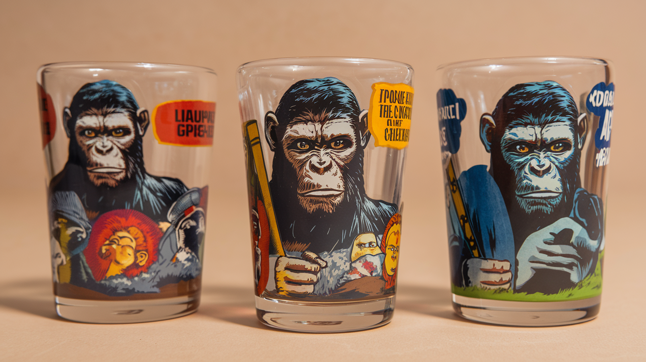 planet of the apes drinking glasses 1970s​