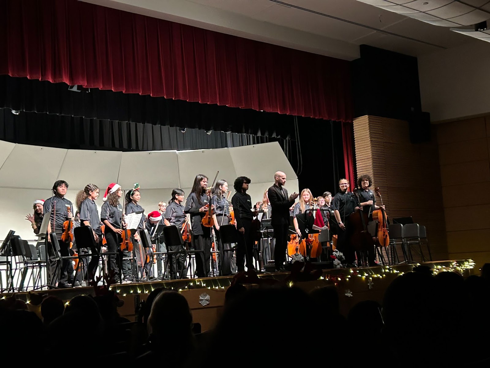 Mr. Garfield and Twain Orchestra students