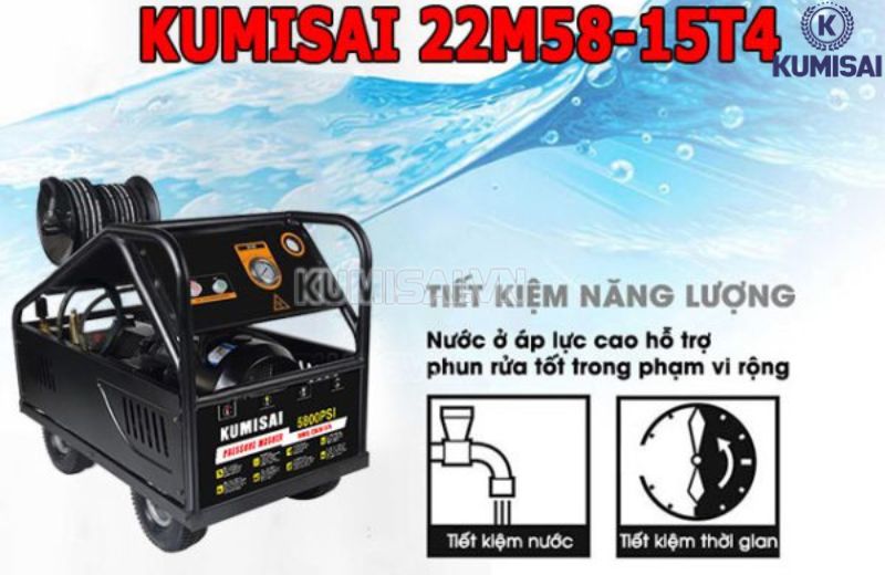 Máy rửa xe Kumisai 22M58-15T4 (15Kw)