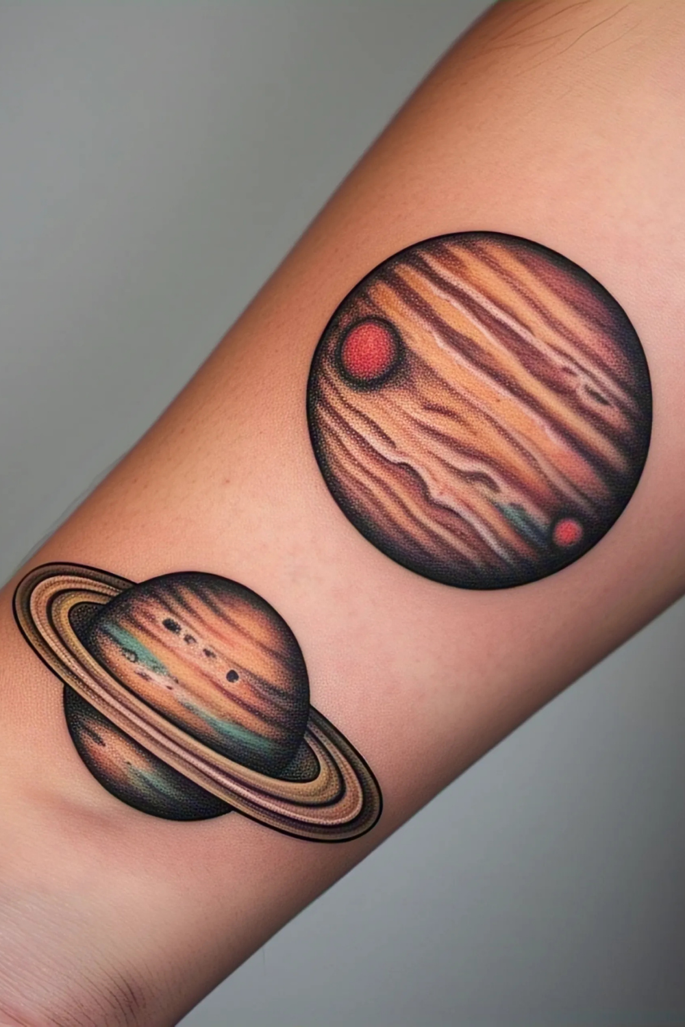 Jupiter and Saturn Tattoo