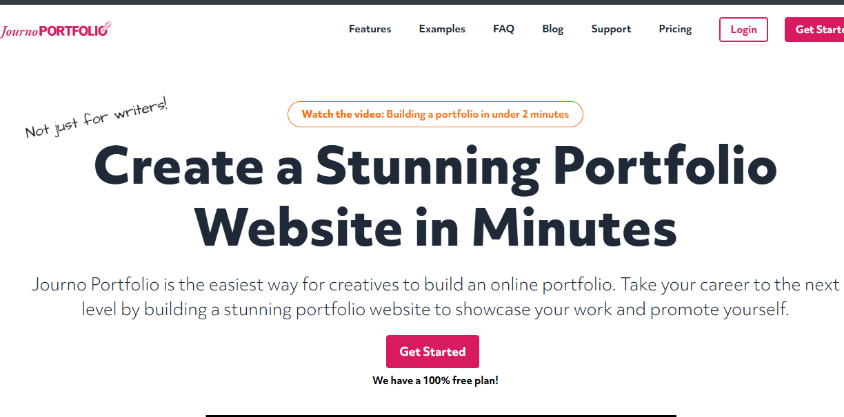 online author portfolio builder