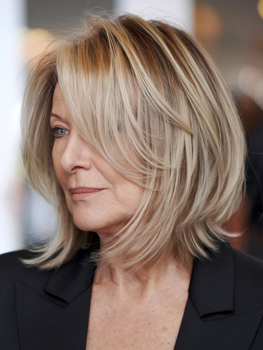 78. Layered Shoulder-Length Bob