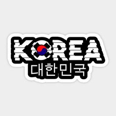 This contain the korean language sticker is in black and white 