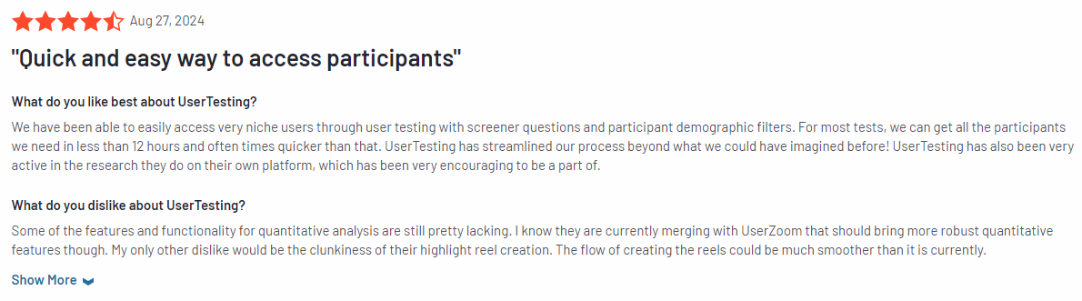 UserTesting review