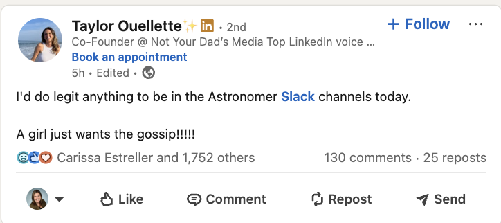 LinkedIn commentary on scandal 