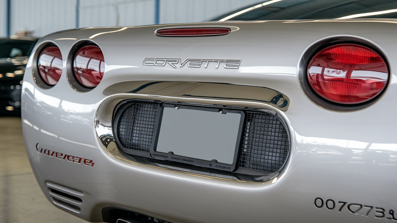 Chrome Rear License Plate Frame for a 204 c5 Corvette