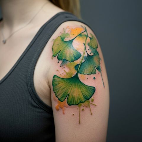 Unique Ginkgo Tattoo Ideas 