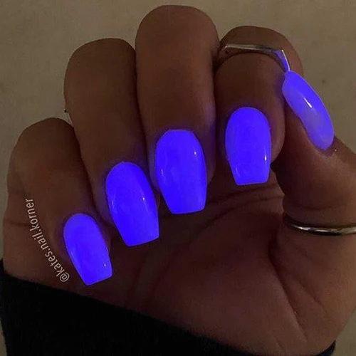 Glow in the Dark Dip Nails