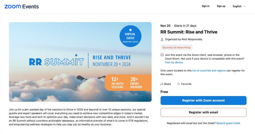 How to Register for the RR Summit