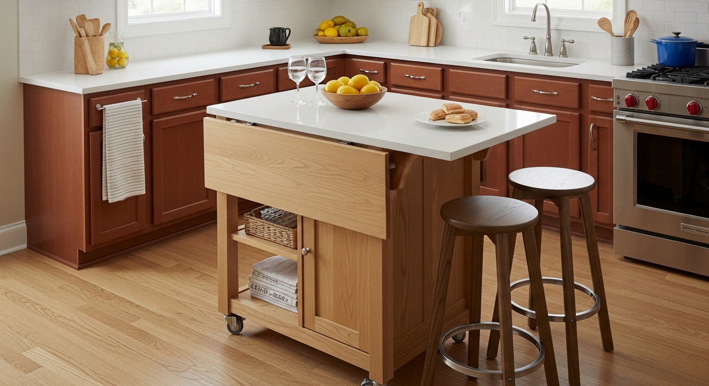 Room with a Drop-Leaf Countertop
