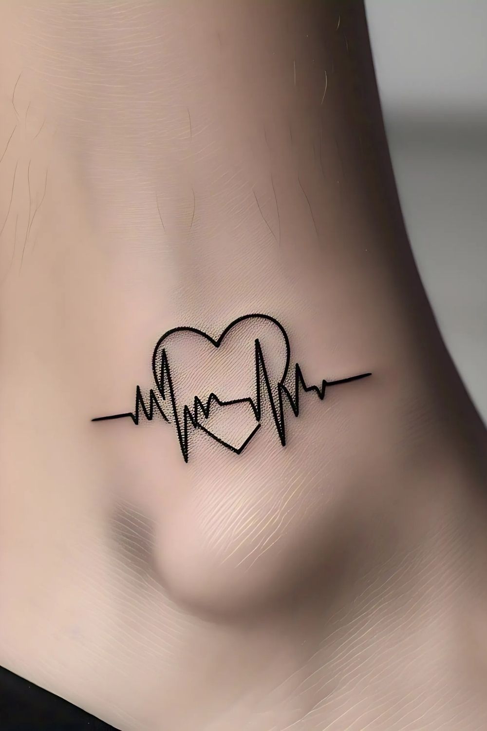 Heart Ankle Tattoo