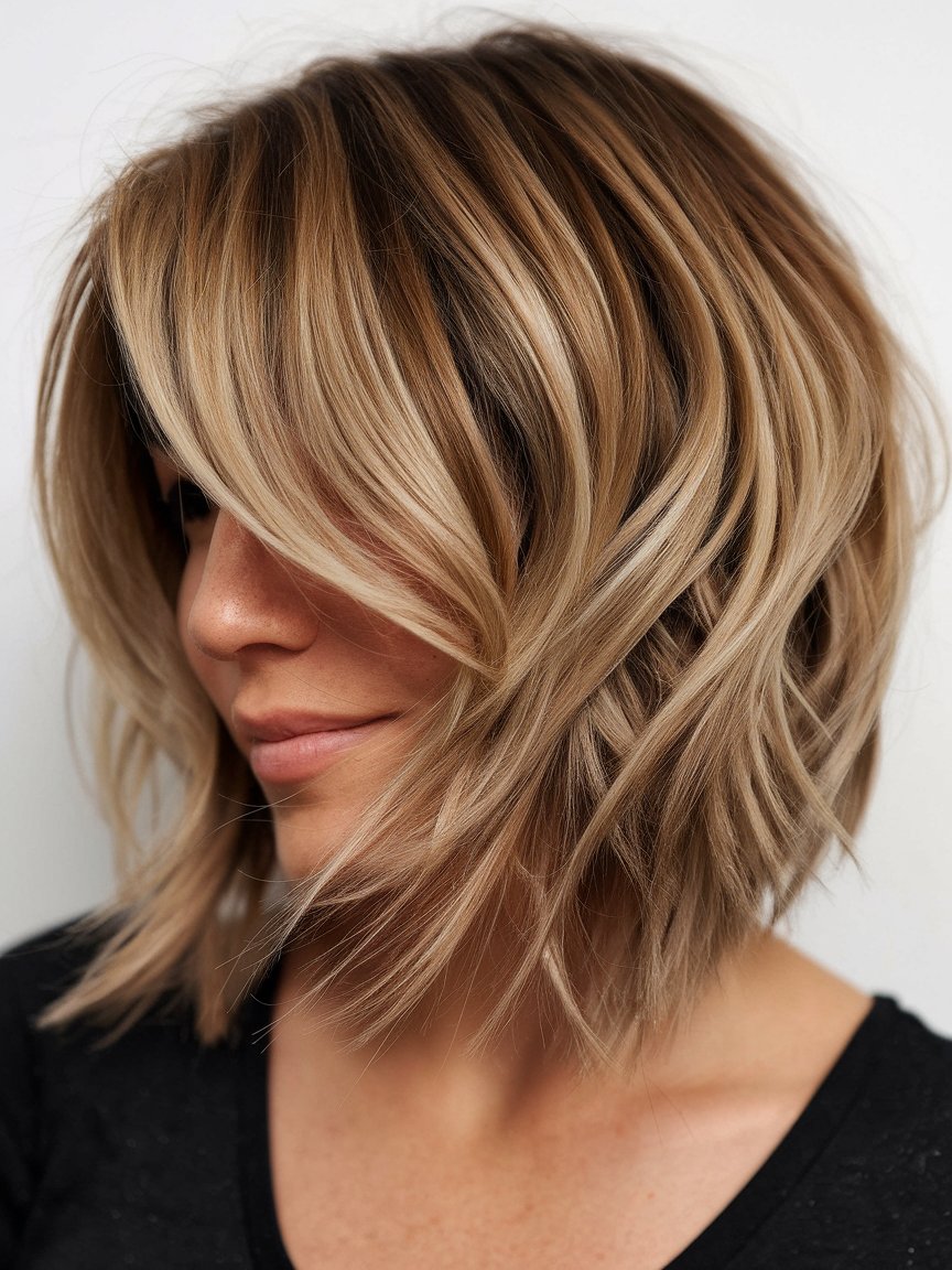 59. Layered Bob with Lived In Color