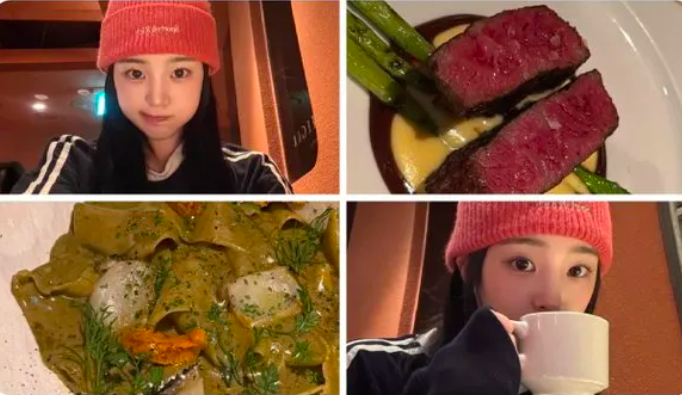 This contain an image of tripleS Jiyeon found herself in an unexpected situation after sharing photos of her dinner on social media. 