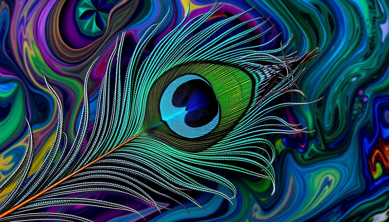 peacock feather in art