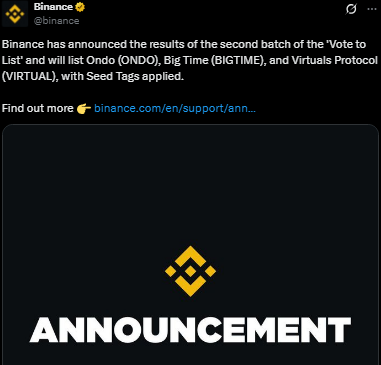 binance x post