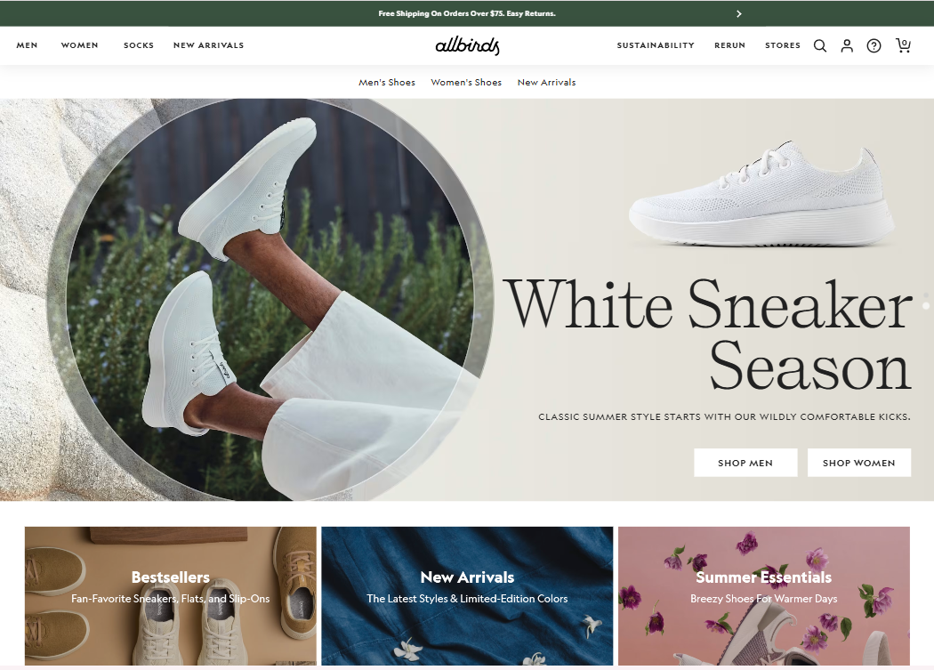 Allbirds Website Design
