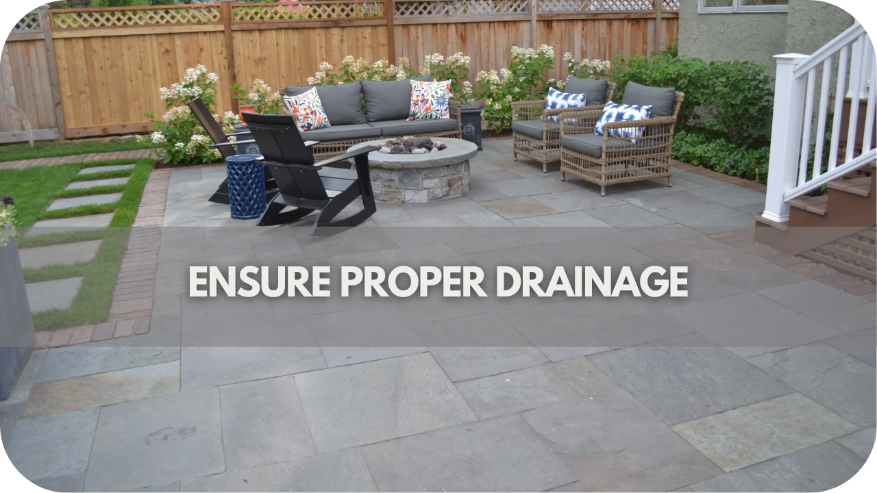 How to Protect Your Bluestone Patio in Extreme Weather: Ensure Proper Drainage