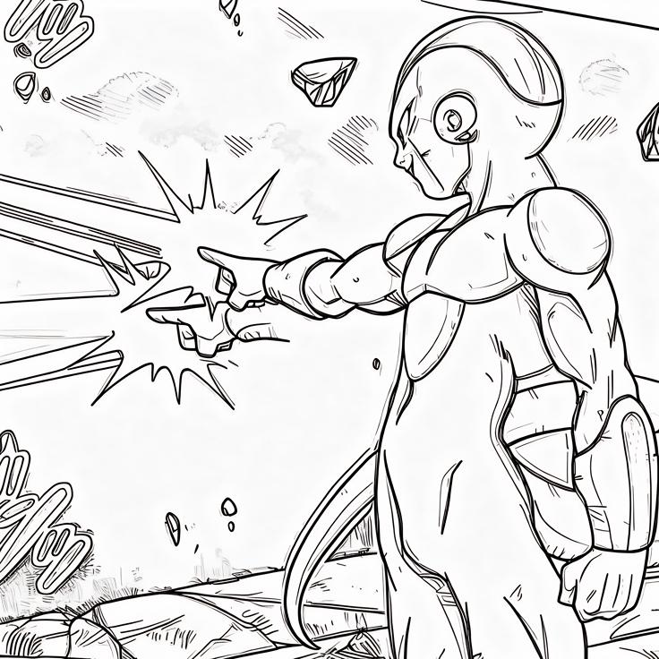 frieza death beam coloring pages