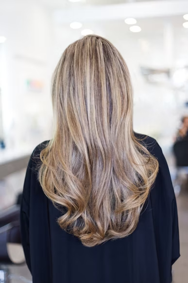 Woman's Beautiful long frizz free hair portrait