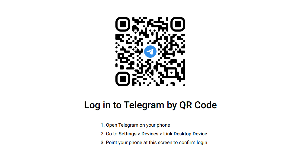 Telegram Log in 