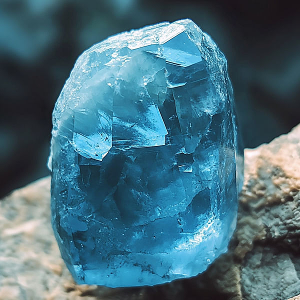 Raw topaz gemstone in nature