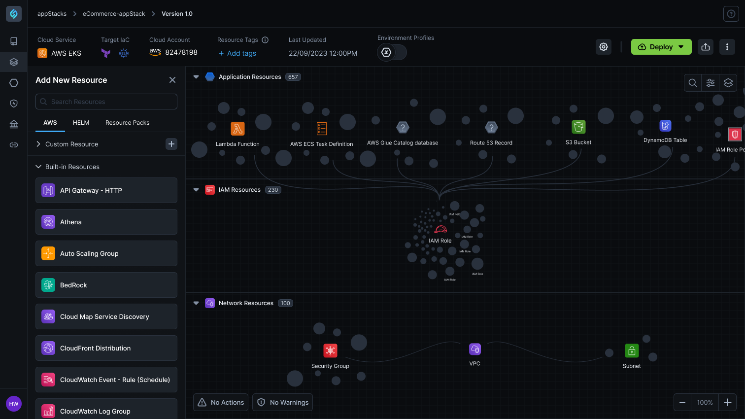 The 'Add New Resource Pack' screen in the StackGen user interface