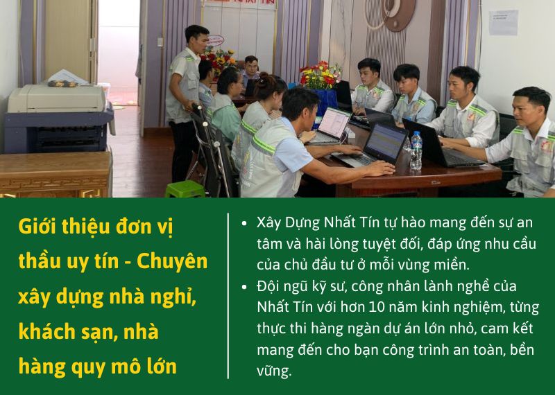 Gioi thieu don vi thau uy tin Chuyen xay dung nha nghi khach san nha hang quy mo lon Nhat Tin