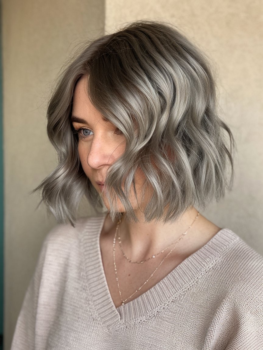 25. Delicate Wavy Bob