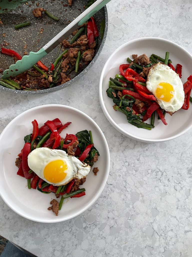 Asian Inspired Ground Turkey Stir Fry