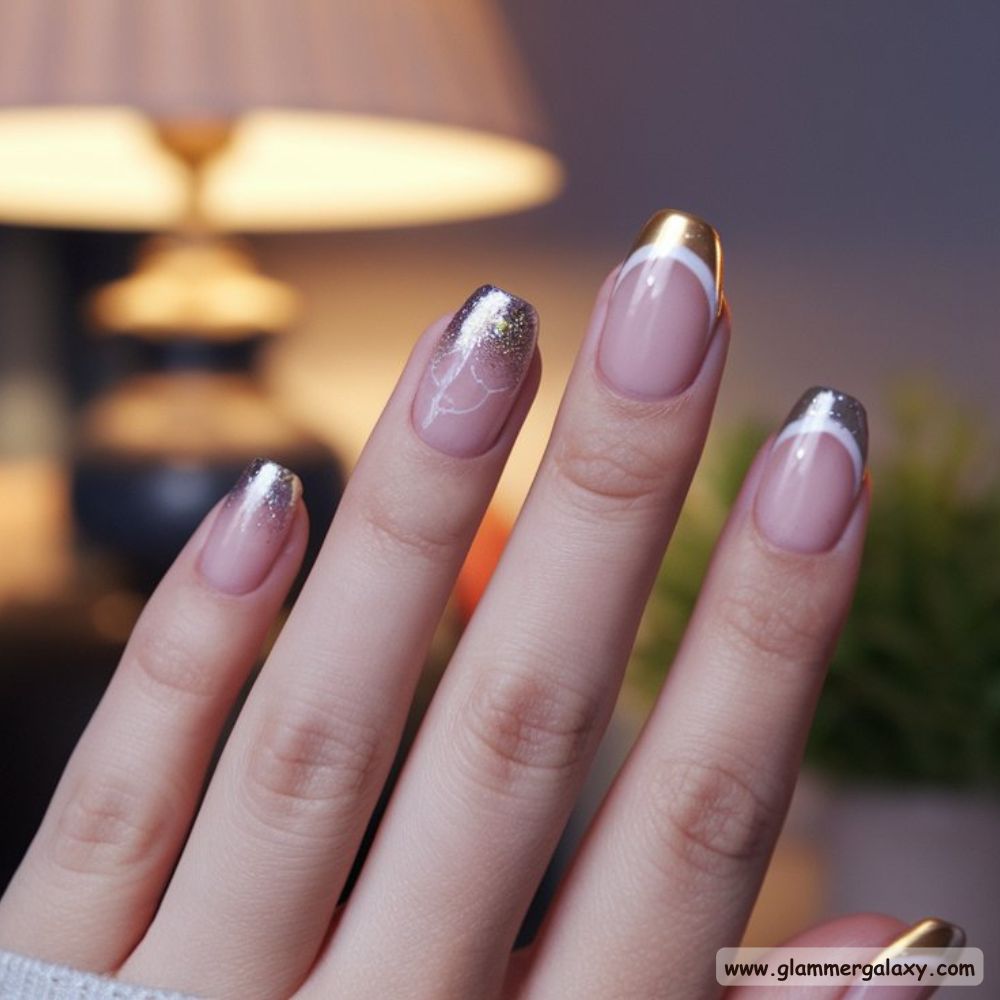 Classy Winter Nails having Classy Winter Nails with a French Twist
