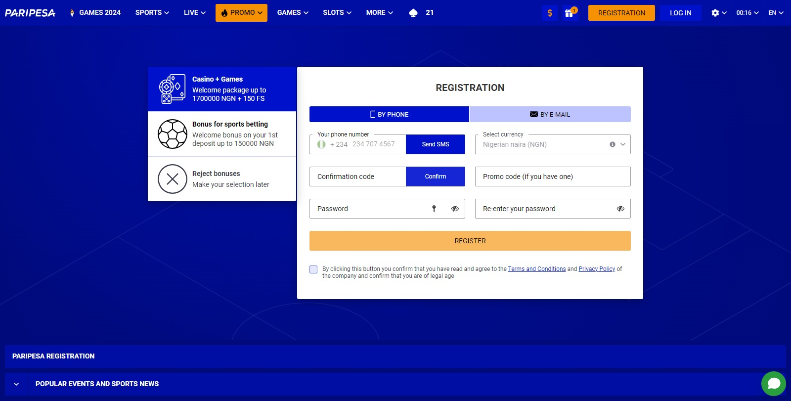 PariPesa registration