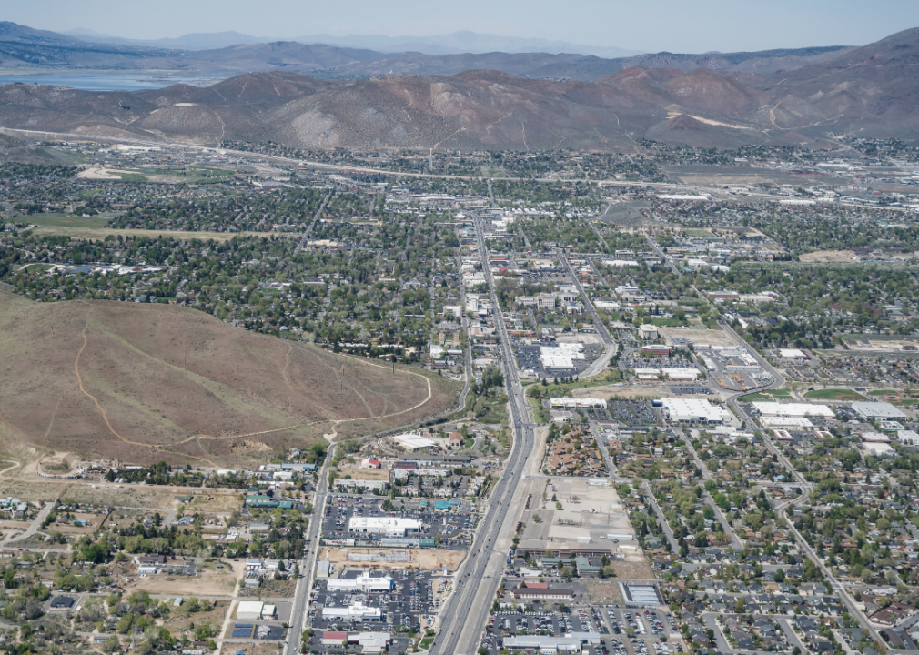 An aerial view of Carson City.