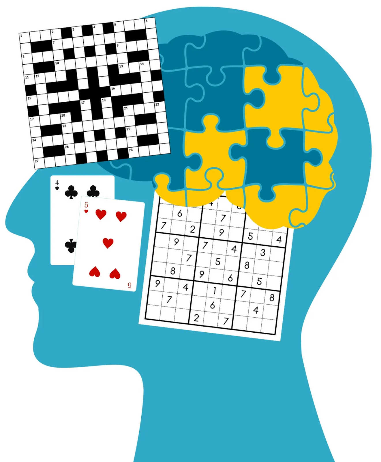 Games like Sudoku, puzzles, crossword can stimulate your left brain