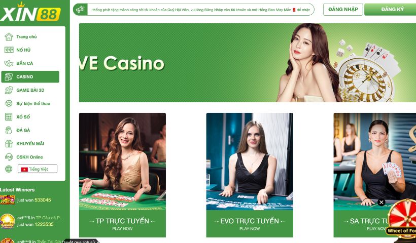 CASINO ONLINE XIN88 – SÒNG BẠC ĐỨNG ĐẦU CHÂU Á NĂM 2024