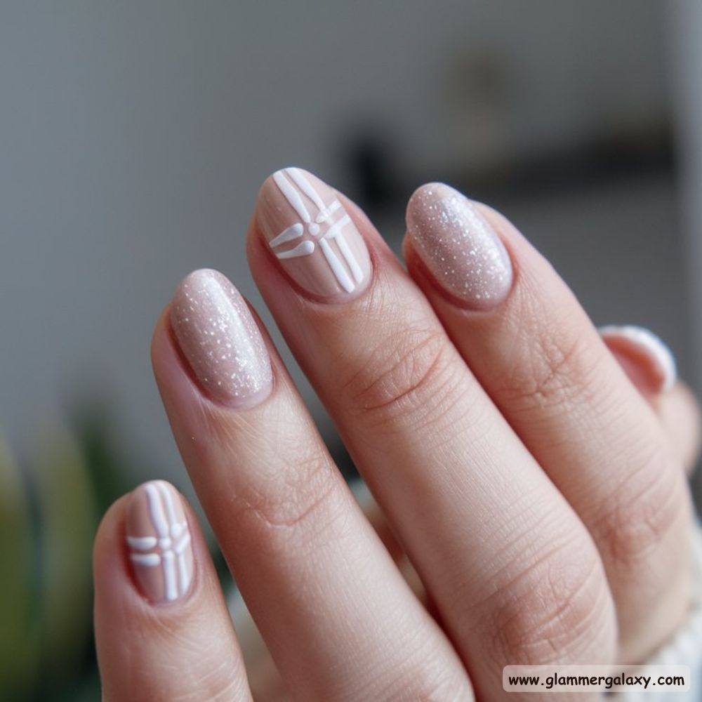 Neutral Winter Nails having Dreamy Milky Tones
