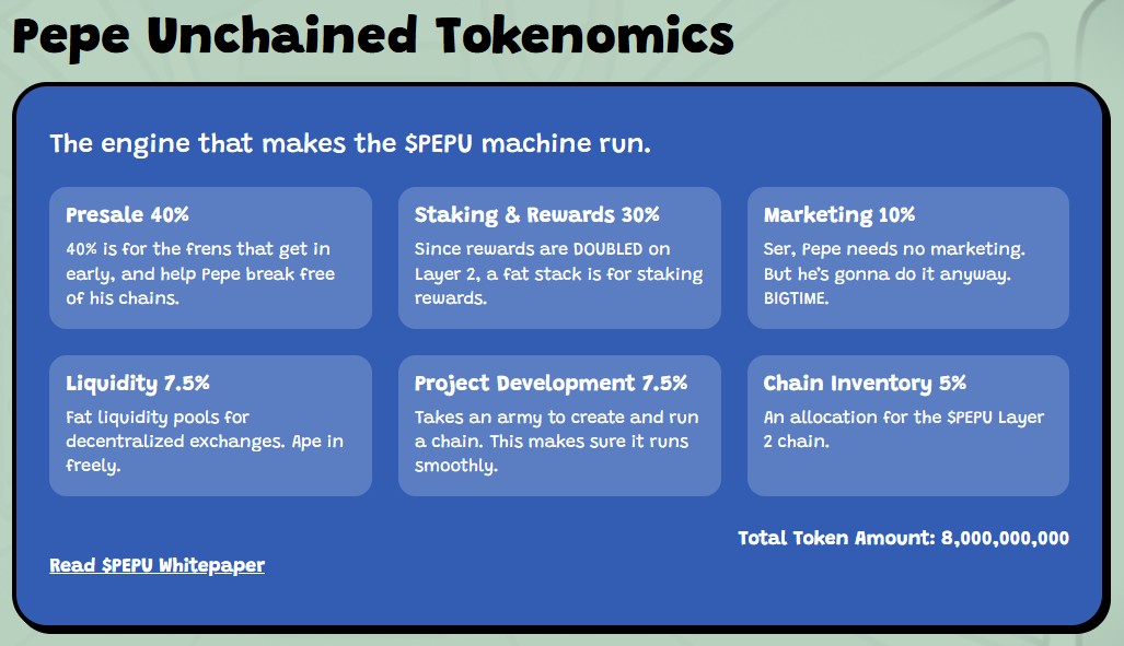 pepe unchained tokenomics