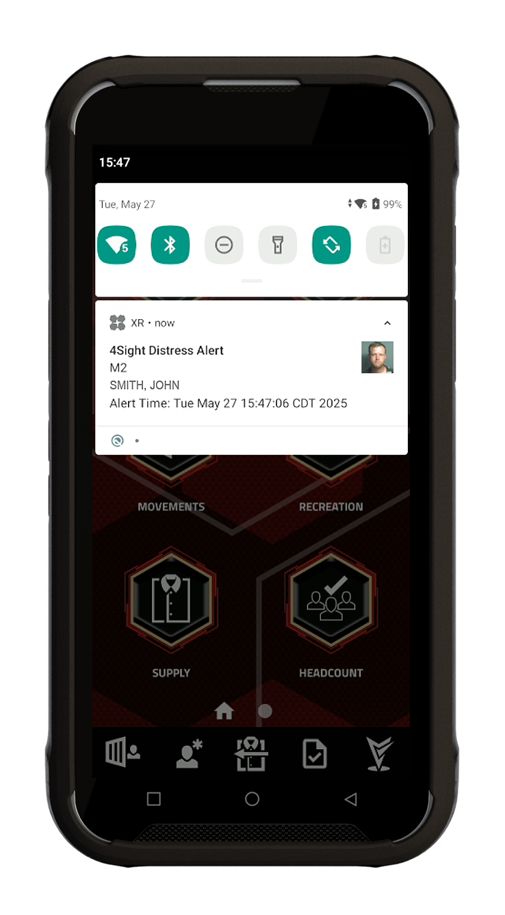 4sight alert on mobile command xr