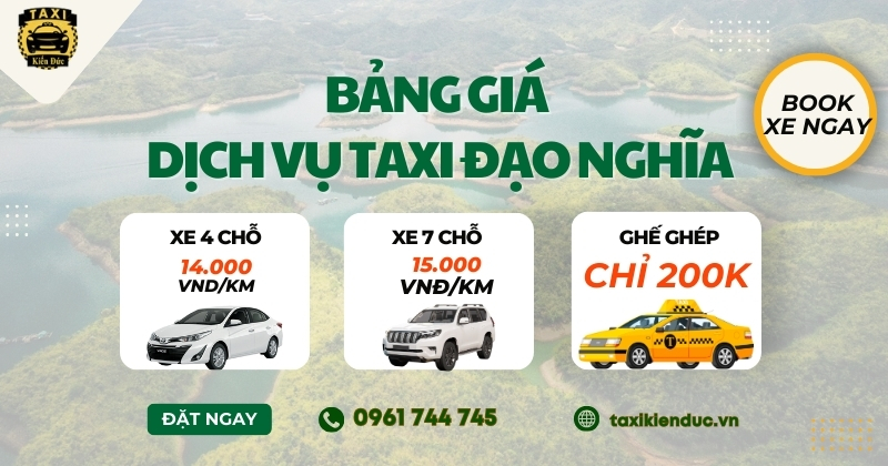 Hướng dẫn đặt Taxi Đạo Nghĩa dễ dàng