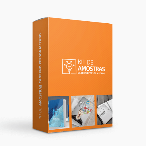 Kit de amostra caderno personalizado