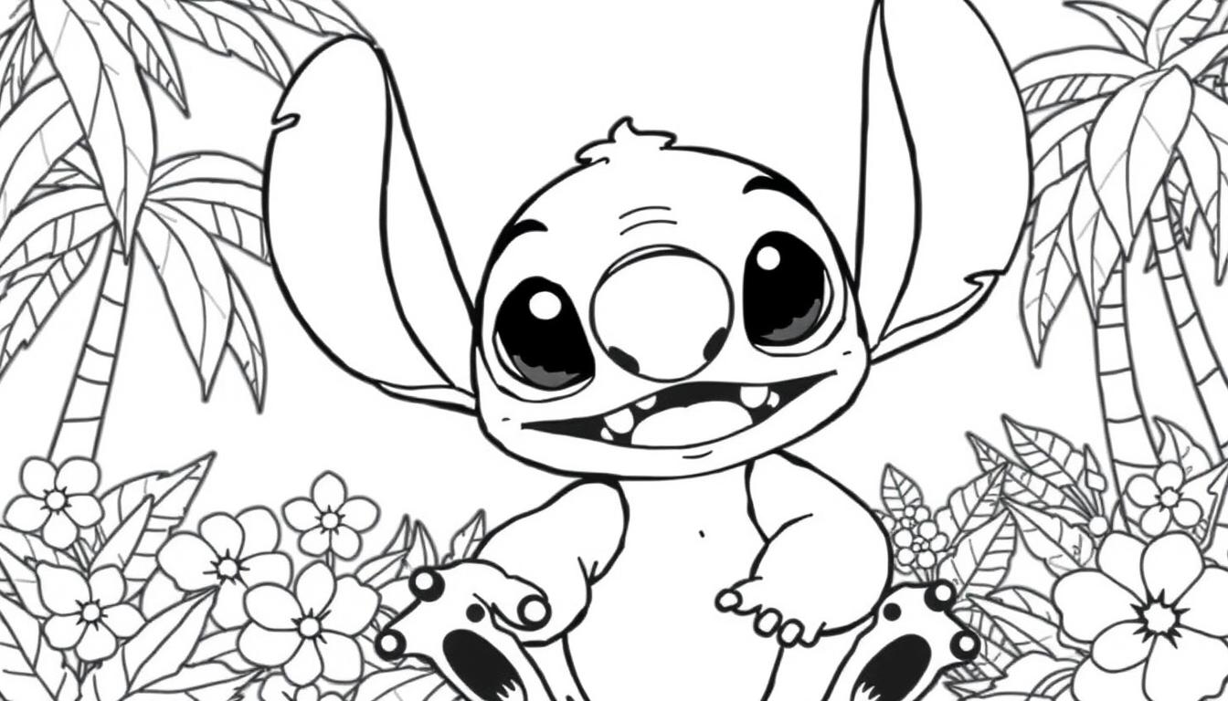 stitch para colorir