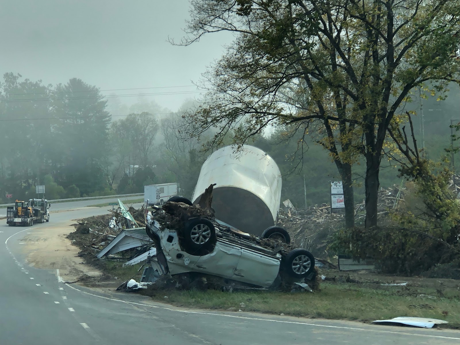 A typical scene after Helene. (Photo credit: The author’s firefighter friend)