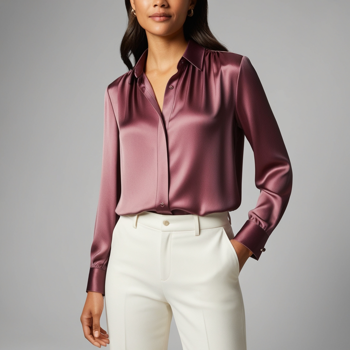 Silk Women's bcbg Blouse Color Night Shadow