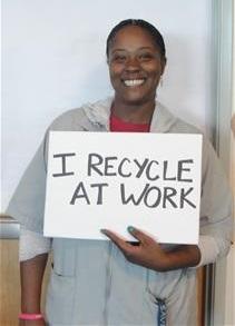 Janitor holding 