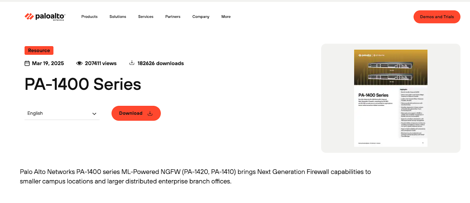 Screenshot of Palo Alto PA-1410 - Best enterprise VPN hardware with built-in quality.