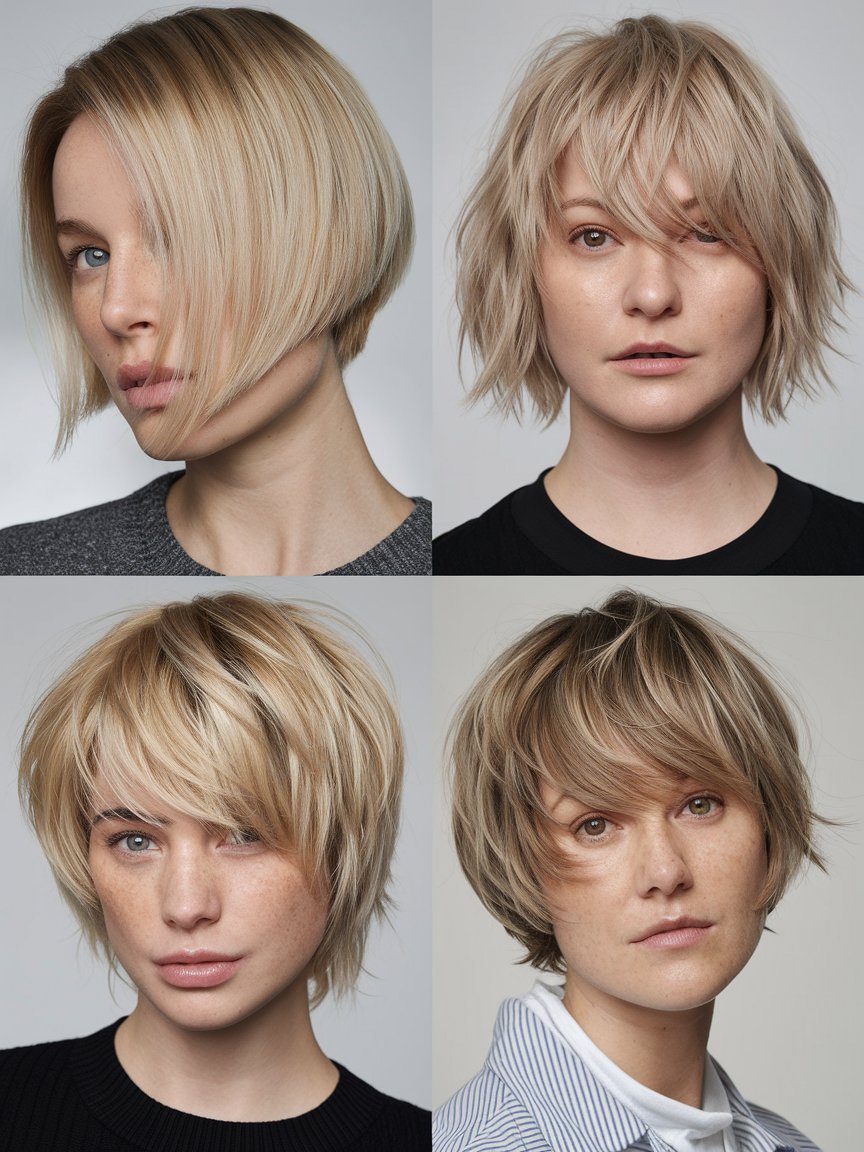 33. Steeply Angled Razored Asymmetrical Bob