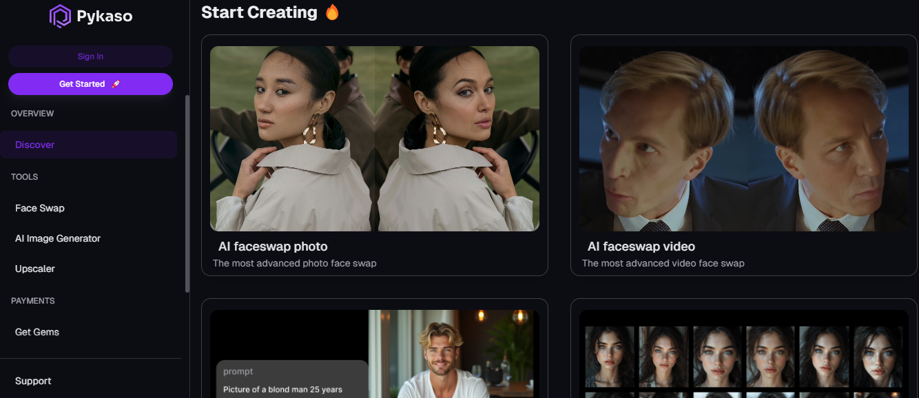 Best AI Tools in 2025 - Screenshot of Ultraswap AI AI Image Generator