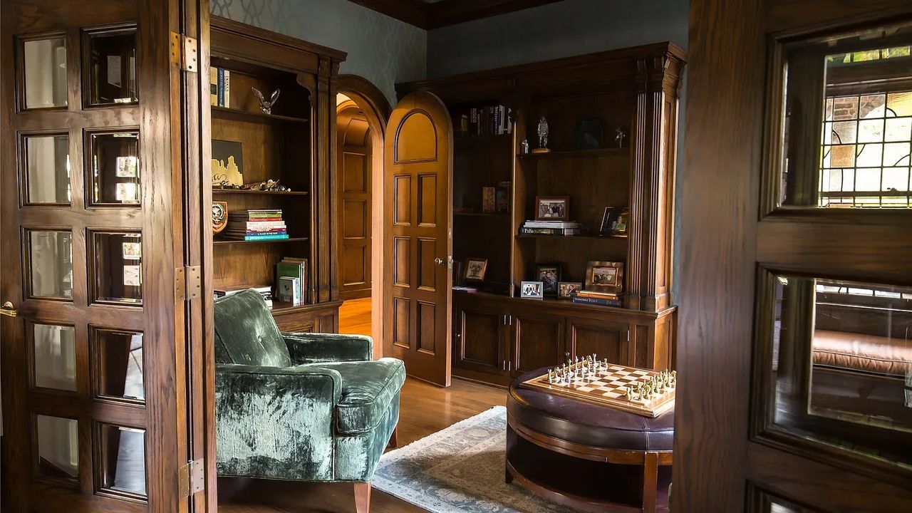 A Rare 1928 Tudor Mansion in Tulsa with Historic Charm, Soaring Ceilings, and 3 Acres of Lush Landscaping and Scenic Views