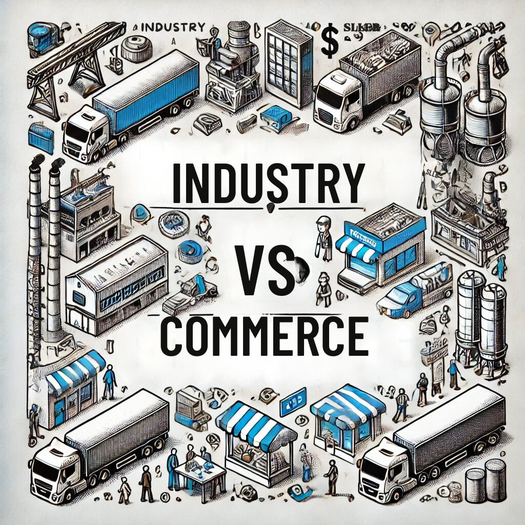 difference between industry and commerce