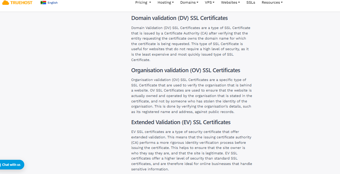Types of SSL