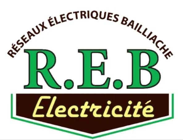 logo R E B Electricité, installateur de borne de recharge à Nantes